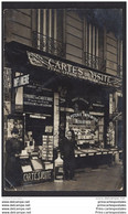 CPA 75 Carte Photo Devanture D'imprimeur Editeur Papeterie Denizet Carte De Visite Carte Postale 114 Rue De Rennes - District 06