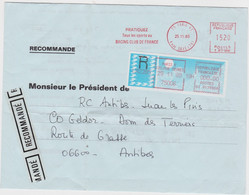 Bt - Rugby - Lettre De Démission D'un Joueur Du RC Antibes Pour Le RC France En 1985 - Flamme Du Racing Club De France - Rugby