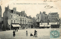 Châteaubriant * La Place St Nicolas * Bazar De L'industrie * Café * Ferblantier Plombier POUCHARD - Châteaubriant