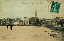 Châteaubriant * Vue Panoramique * La Place * Roulotte * Cpa Toilée Colorisée - Châteaubriant