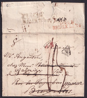 1826. PARÍS A BRUSELAS. MARCA DE ORIGEN P TRIANGULAR. MARCA P.94.P/BRUXELLES A MODO DEBOURSÉ. MUY INTERESANTE. RARA. - Andere & Zonder Classificatie