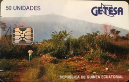 GUINEE-EQUATORIALE  -  Phonecard  -  GETESA  -  50 Unités  - SC5 An - Equatoriaal Guinea