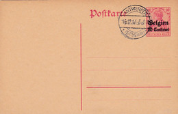 Carte Entier Postal Occupation Allemande Antwerpen - Occupation Allemande