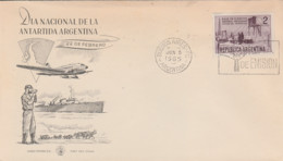 1965 Argentine FDC Base Ejercito Antartida Argentina Antarctique Chien Traineau Sled Dog Polar Plane Boat  Belgrano - Andere & Zonder Classificatie