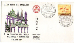 Espagne -- BARCELONA -- 1967 -- 20ème Expo Filatelica  --Lot De 2 Enveloppes Souvenir..timbres..cachets - Barcelona