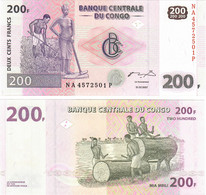 Congo (Democratic Rep) 200 Francs 2007 UNC - Demokratische Republik Kongo & Zaire