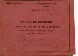 13 STES SAINTES MARIES DE LA MER PERMIS DE CONDUIRE BATEAU BATEAUX PECHE MARTIGUES - Autres & Non Classés