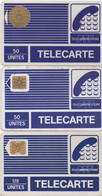 France : PTT Télécommunications 50 & 50 & 120 Unités - Zonder Classificatie