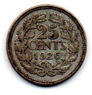 Pays Bas -  25 Cents 1926 TB - 25 Cent