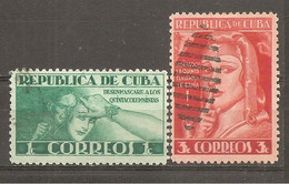 Cuba - Yvert  280-81 (usado) (o) - Gebruikt