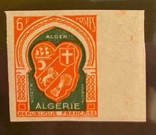 Algerie/Algeria Imperf Armoiries YT353 Non Dentelé MNH/neuf** Cote: 90€ - Autres & Non Classés