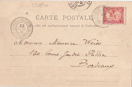 23084# COTE FRANCAISE DES SOMALIS CARTE POSTALE HARAR Obl DJIBOUTI 1902 Pour BORDEAUX - Covers & Documents