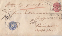 Preussen GS-Umschlag Als Geldbrief 1 Silbgr. Zfr. Minr.17 R2 Seelow 29.11. Gel. Nach Frankfurt A.O. - Ganzsachen