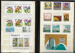 Brazil 1982 Complete Year 52 Commemorative Stamps  + 6 Souvenir Sheets + 12 Definitive Issues Some Yellowish Spots - Años Completos