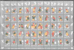 Denmark; Christmas Seals. Full Sheet 1954   MNH** - Full Sheets & Multiples