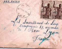 TCHAD / JOLIE LETTRE PAR AVION / ATI POUR LYON 1950 - Covers & Documents