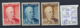 4453 Norway Norwegen Norge Mi 369 - 371 MH Stamps 1951 - Other & Unclassified