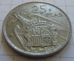 25 Peseta Umlaufmünze 1957 Spanien Franco - 25 Pesetas
