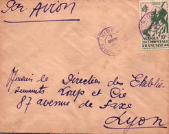 AOF / SOUDAN / LETTRE PAR AVION /  DEPART NIORO  POUR LYON 1949 - Otros & Sin Clasificación