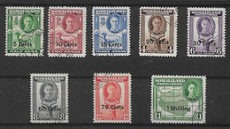 SOMALILAND 1951 SET TO 1s On 1R SG 125/132 FINE USED Cat £28+ - Somaliland (Protectorate ...-1959)