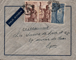 OUBANGUI / LETTRE PAR AVION / BATANGAFO / POUR LYON 1949 - Covers & Documents