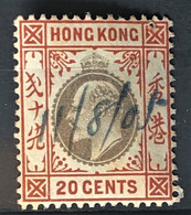 HONGKONG 1911 - Canceled - Sc# 98 - 20c - Unused Stamps