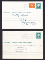 Netherlands: 4x Stationery Change Of Address Postcard, 1970s, Removal Notice, Queen, Various Types (minor Damage) - Autres & Non Classés
