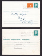 Netherlands: 4x Stationery Change Of Address Postcard, 1970s, Removal Notice, Queen, Various Types (minor Damage) - Sonstige & Ohne Zuordnung