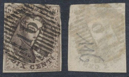 Médaillon - N°10 (coin Supérieur Droit Touché) Obl D16 "Betrix" - 1858-1862 Medaillen (9/12)