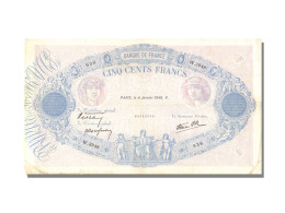 Billet, France, 500 Francs, 500 F 1888-1940 ''Bleu Et Rose'', 1940, 1940-01-04 - 500 F 1888-1940 ''Bleu Et Rose''