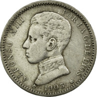 Monnaie, Espagne, Alfonso XIII, Peseta, 1903, Madrid, TB+, Argent, KM:721 - Essays & New Minting