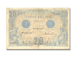 Billet, France, 20 Francs, 20 F 1905-1913 ''Bleu'', 1913, 1913-01-23, TTB+ - 20 F 1905-1913 ''Bleu''