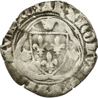 Monnaie, France, Blanc à La Couronne, Paris, B+, Billon, Duplessy:587 - 1483-1498 Carlos VIII El Afable
