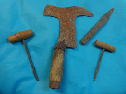 Outils Ancien  (manche Bois) - Antiek Gereedschap