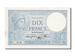 Billet, France, 10 Francs, 10 F 1916-1942 ''Minerve'', 1940, 1940-10-10, SUP - 10 F 1916-1942 ''Minerve''