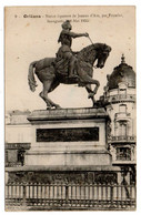 Militaria-ORLEANS-1918--Statue De Jeanne D'Arc...cachet Militaire 500ème Régiment D'Artillerie - War 1914-18