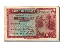 Billet, Espagne, 10 Pesetas, 1935, TTB+ - 10 Peseten