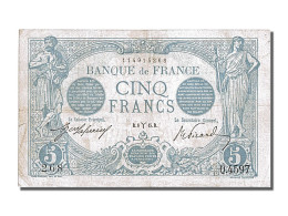 Billet, France, 5 Francs, 5 F 1912-1917 ''Bleu'', 1915, 1915-03-08, TTB+ - 5 F 1912-1917 ''Bleu''