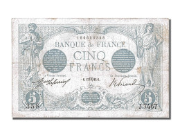 Billet, France, 5 Francs, 5 F 1912-1917 ''Bleu'', 1915, 1915-08-27, TTB - 5 F 1912-1917 ''Bleu''