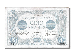 Billet, France, 5 Francs, 5 F 1912-1917 ''Bleu'', 1915, 1915-11-08, TTB - 5 F 1912-1917 ''Bleu''