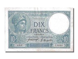 Billet, France, 10 Francs, 10 F 1916-1942 ''Minerve'', 1921, 1921-04-26, SUP - 10 F 1916-1942 ''Minerve''