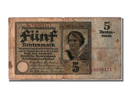 Billet, Allemagne, 5 Rentenmark, 1926, 1926-01-02, TB - 5 Rentenmark