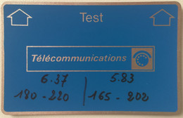 FRANCE : A21 TEST Chiffres Inscrites Noir 6.37-5.83 MINT - Schede Telefoniche Olografiche