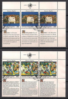 UNO  New York  (1989)  Mi.Nr.  595 + 596 , 2 Sechserblocks  Gest. / Used   (4bl-03.1) - Used Stamps