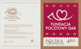 Poland 2020 Souvenir Booklet / The Postal Gift Foundation 10 Years, Heart / Stamp MNH** New! / FV - Postzegelboekjes