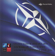 POLAND 2016 Souvenir Booklet / NATO Summit Meeting Warsaw, Political Military Alliance / FDC + Full Sheet MNH** FV - Postzegelboekjes