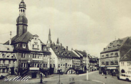 Rarität Waldenburg Sachsen MB Omnibus Rathaus Gasthaus Oberschule Sw 26.7.1963 Gel. 1955 Aufgenommen - Waldenburg (Sachsen)