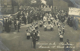 92 Saint Cloud  Procession  Carte Photo - Saint Cloud