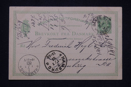 DANEMARK - Entier Postal De Copenhague Pour Hamburg En 1882 - L 91536 - Interi Postali