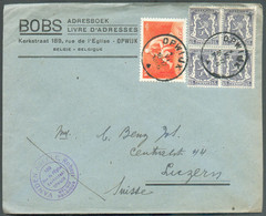 TB Lettre De La Société Robert VANDEN ABEELE Rue De L'Eglise - BOBS (Livre D'adresses)  à OPWIJCK 4-VI-1946 Vers Luzern - Brieven En Documenten